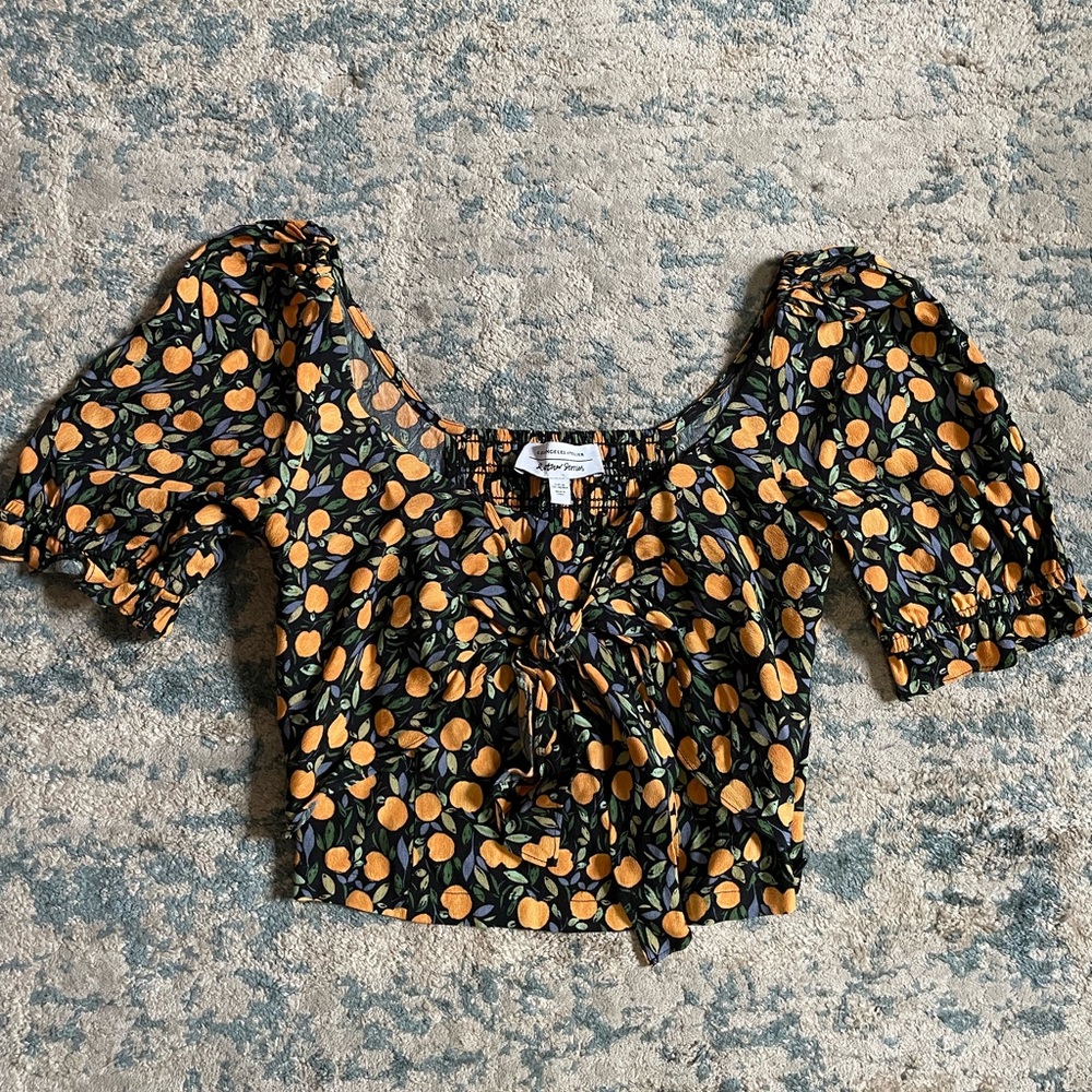 And Other Stories peach spring crop top